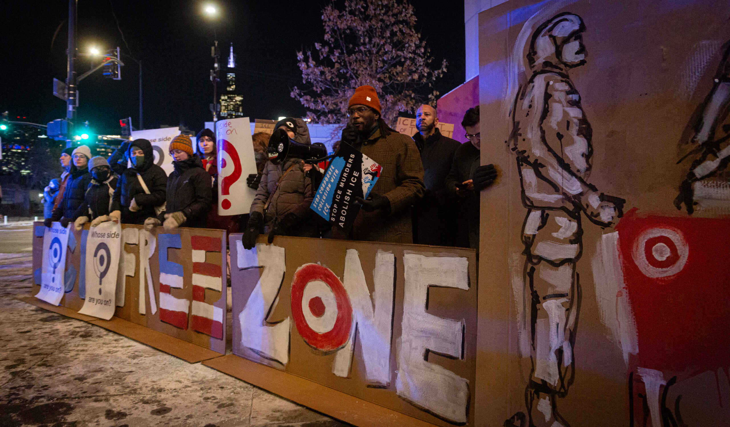 TPL members taking direct action to stop Target from supporting ICE.